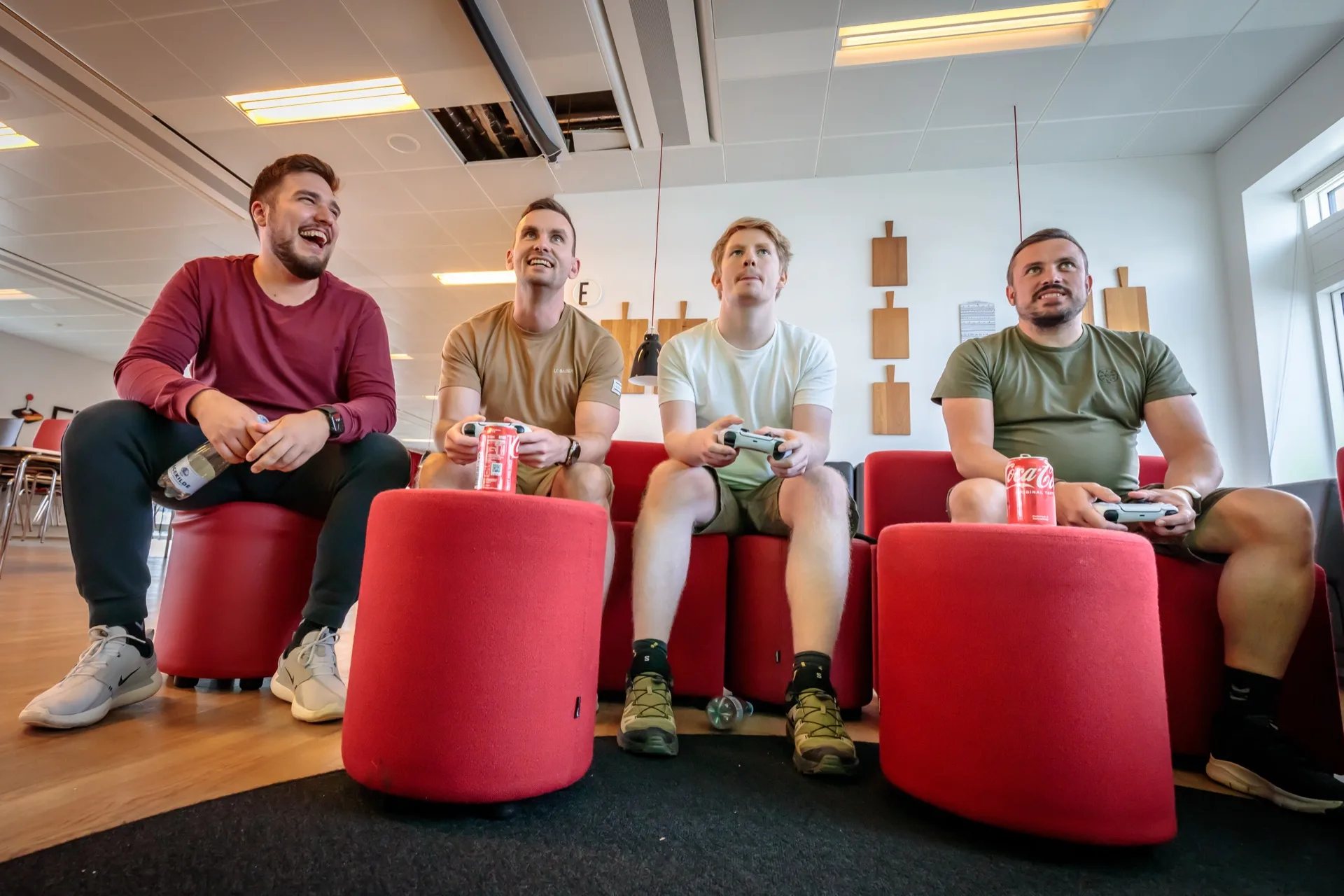 CEGO team playing PlayStation